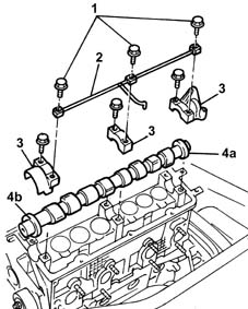 Overhead camshaft - r r on vehicle