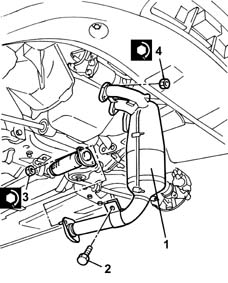 Exhaust manifold with catalytic converter - r r