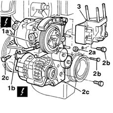 Engine - position on stand and remove