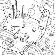 Engine - position on stand and remove