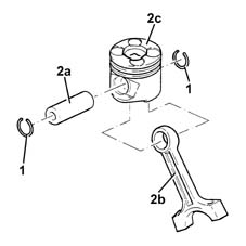 Piston, pin set - replace